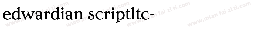 edwardian scriptltc字体转换
